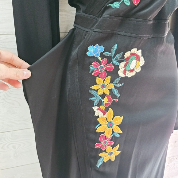 Etro Embroidered Wrap Dress - Picture 7 of 16